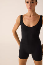 245 - SEAMLESS JUMPSUIT WITH EMBOSSED PATTERN AT THE WAIST