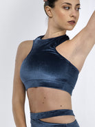 252 - ASYMMETRIC TOP IN STRETCH VELVET