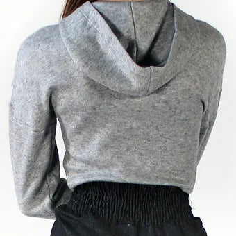 272 - WARM CROSS-OVER HOODED SHRUG