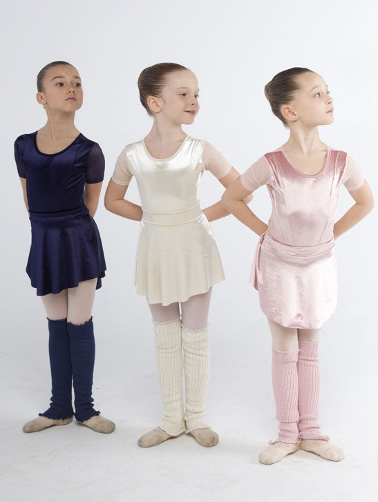 290/C - GIRL'S BODYSUIT WITH ELEGANT VELVET BODICE