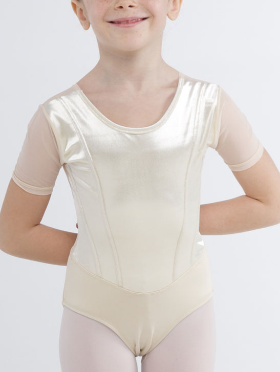 290/C - GIRL'S BODYSUIT WITH ELEGANT VELVET BODICE