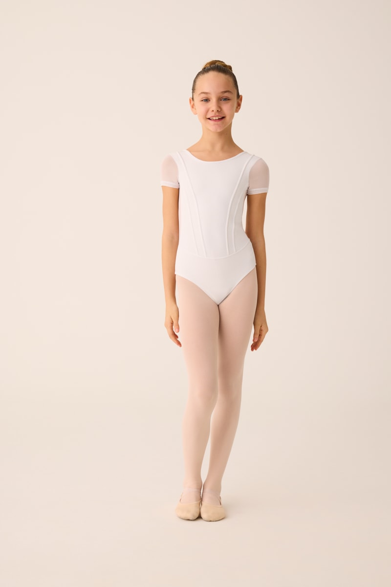 292/C - GIRL'S BODYSUIT WITH MICROFIBER BODIES