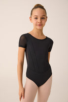 292/C - GIRL'S BODYSUIT WITH MICROFIBER BODIES