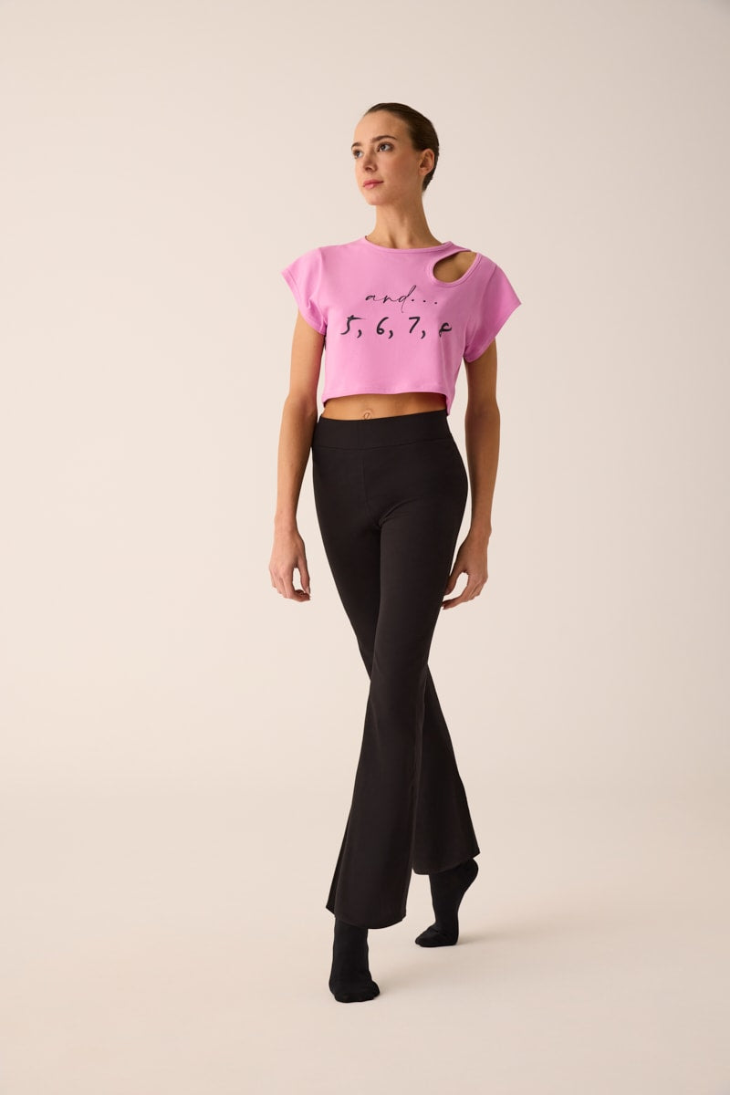 296 - CROP TOP WITH ASYMMETRIC NECKLINE