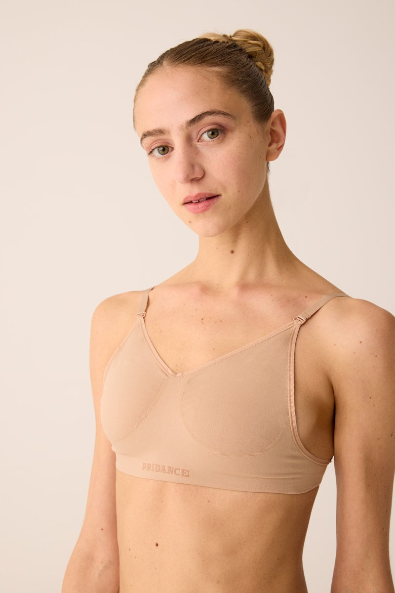 29 - SEAMLESS BRA WITH TRANSPARENT STRAPS AND BACK BAND