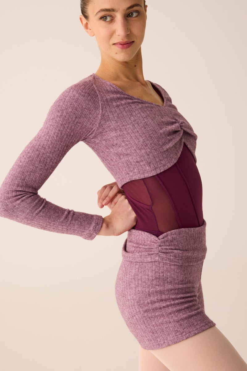 303 - WARM FITTED CROPPED TOP WITH LONG SLEEVES