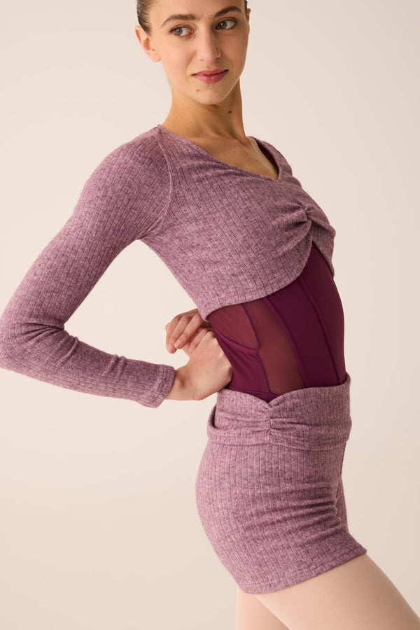 303 - WARM FITTED CROPPED TOP WITH LONG SLEEVES