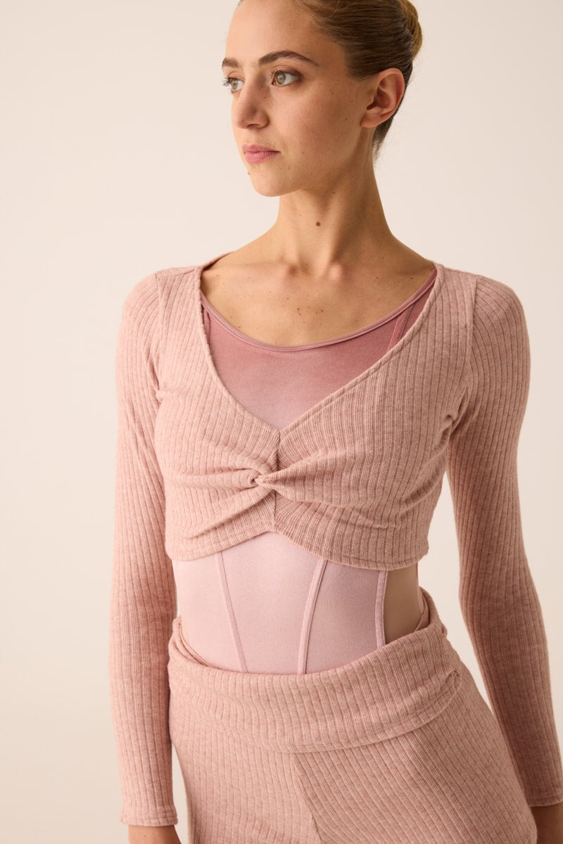 303 - WARM FITTED CROPPED TOP WITH LONG SLEEVES