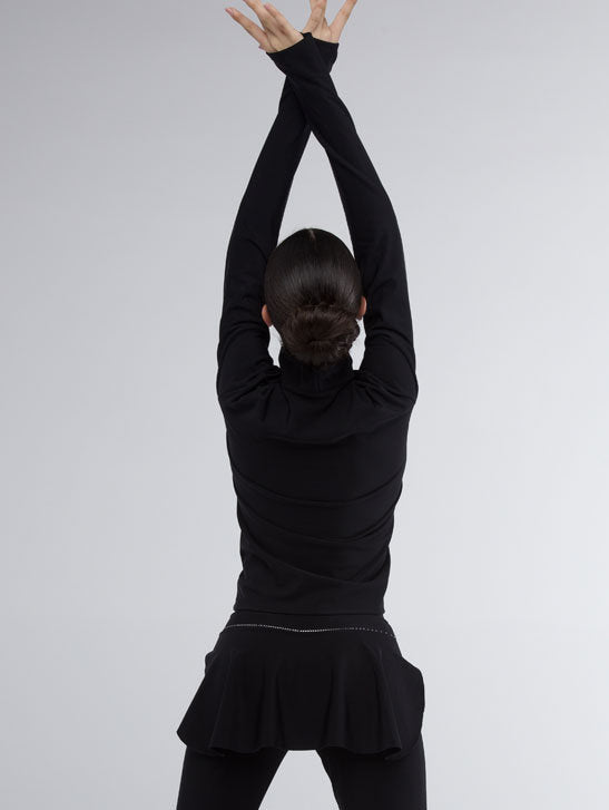 309 - THERMAL SWEATER WITH TULLE INSERT