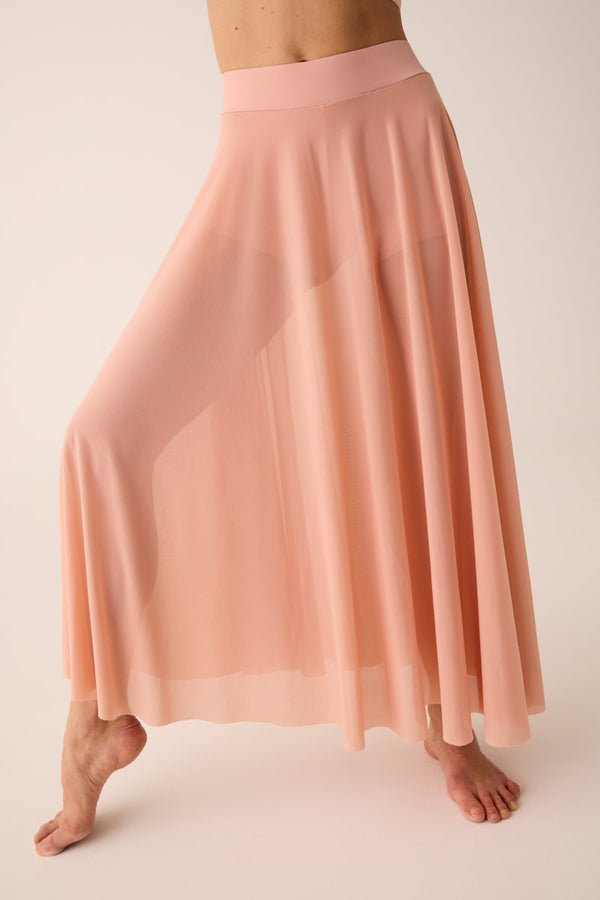 334 - GONNA LUNGA FLUIDA IN TULLE