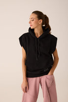 265 - CROP CUT OUT SWEATSHIRT TOP WITH ELASTIC WAIST