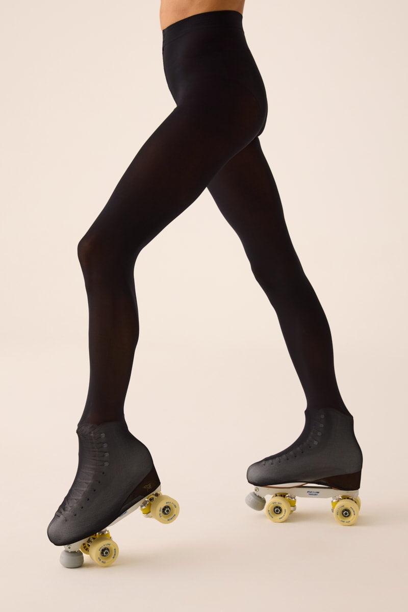 518/P - 70DEN SOFT MICROFIBER SHOE COVER TIGHTS WITH INSOLE STRAP