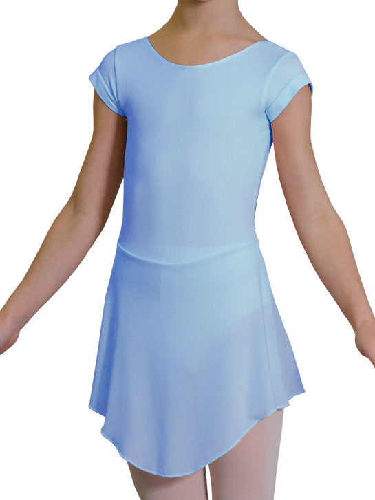 244 - BODY BIMBA SEAMLESS MANICA CORTA, DISEGNO FARFALLA E GONNELLINO