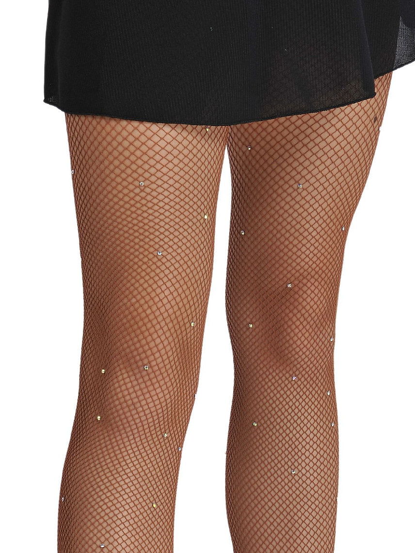 849/S - PROFESSIONAL FISHNET TIGHTS WITH INSOLE AND ALL-OVER RHINESTONE