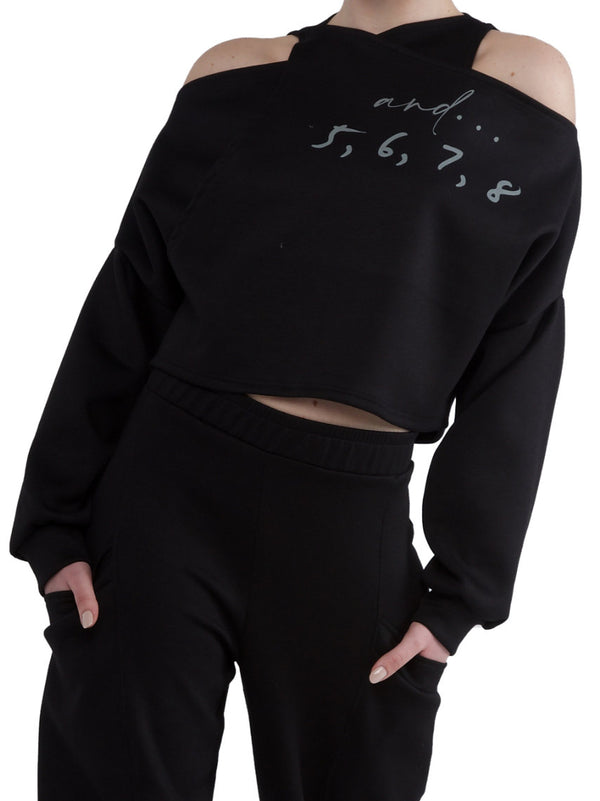 301 - NON-BRUSHED SWEATSHIRT WITH ASYMMETRIC NECKLINE