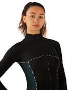 281/S - WAISTED THERMAL JACKET WITH ZIP AND RHINESTONE