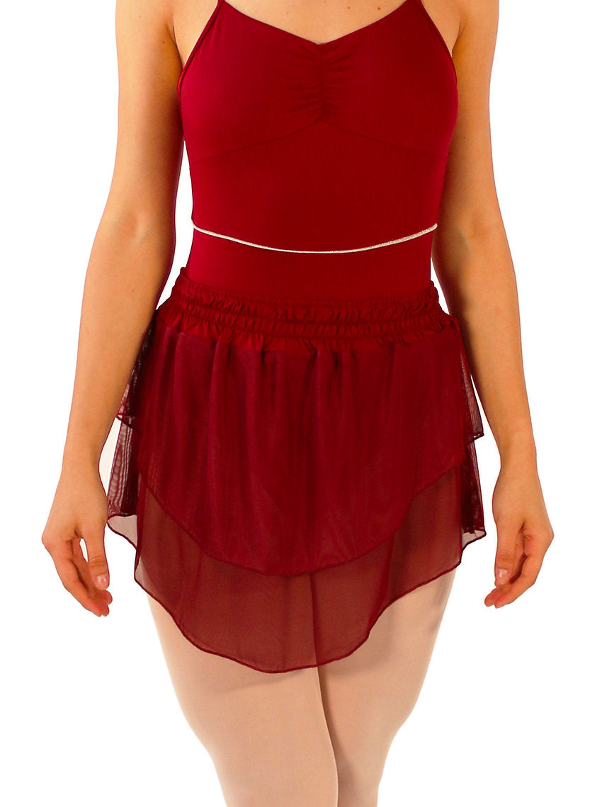 273 - SHORT SKIRT WITH DOUBLE TULLE RUFFLE
