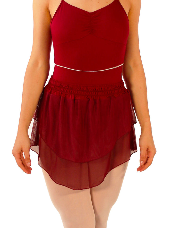 273 - SHORT SKIRT WITH DOUBLE TULLE RUFFLE
