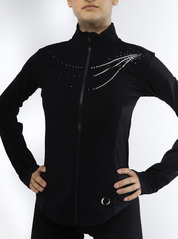 310 - FITTED THERMAL SWEATER WITH HIGH NECK AND ZIP