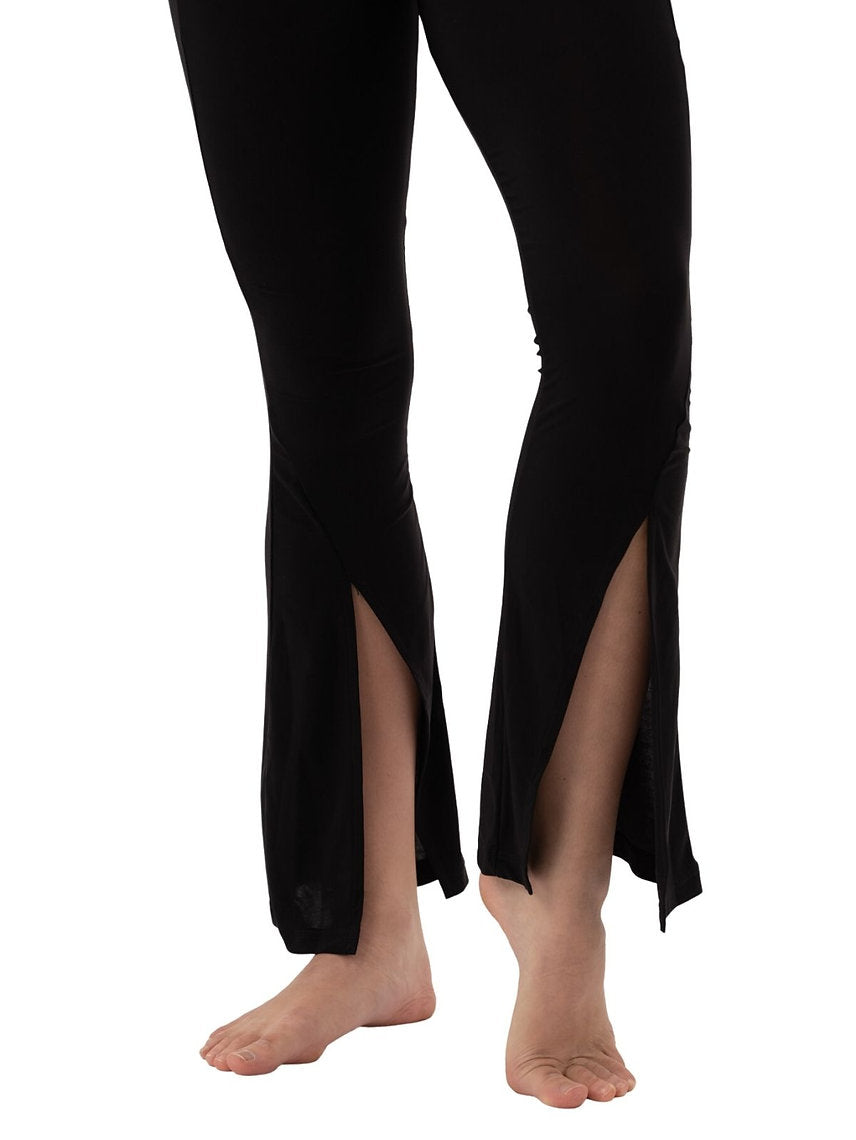 169 - PANTALONE IN VISCOSA CON SPACCO LATERALE