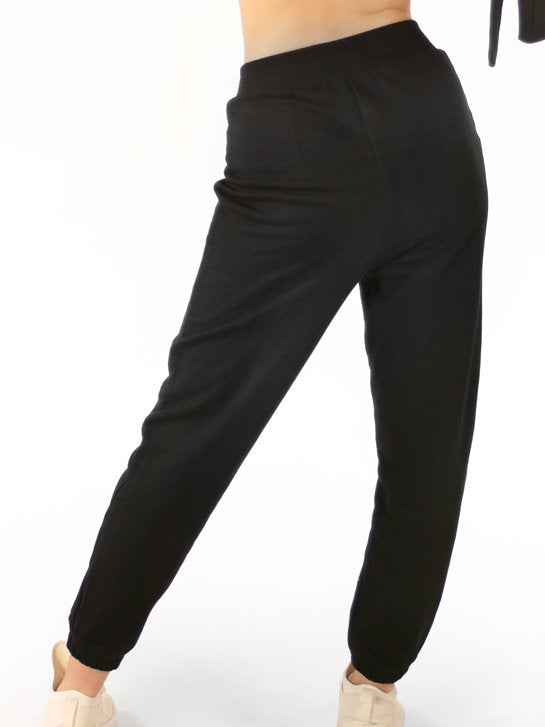 264 - NON-BRUSHED TROUSERS WITH CROSSED HIGH WAIST