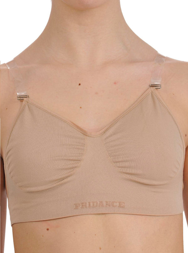 29 - SEAMLESS BRA WITH TRANSPARENT STRAPS AND BACK BAND