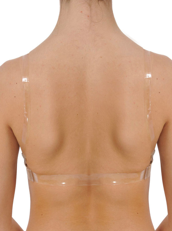 29 - SEAMLESS BRA WITH TRANSPARENT STRAPS AND BACK BAND