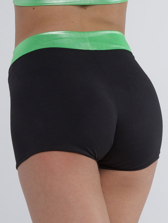 308 - SHORT ADERENTE CON FASCIA IN TESSUTO SPALMATO