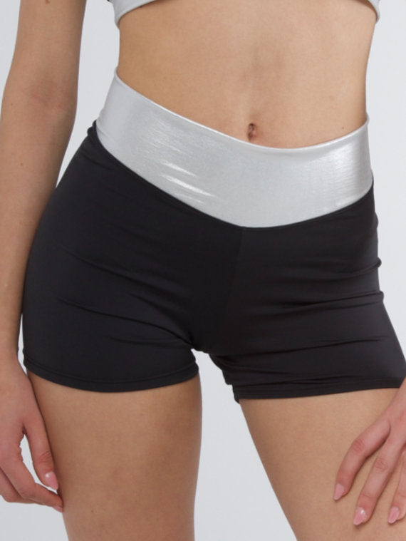 313 - MICROFIBER SHORTS WITH ELASTIC BAND IN COATED FABRIC
