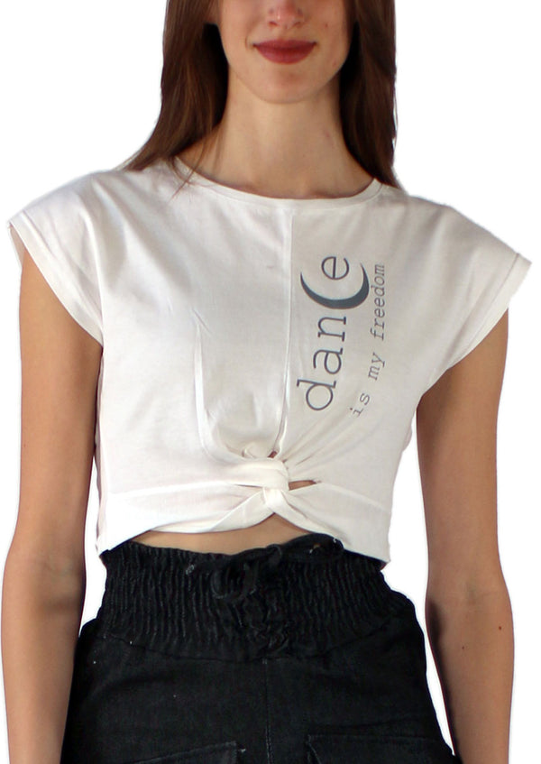 261 - CROSSOVER COTTON CROP TOP